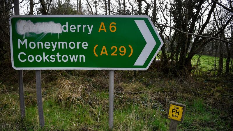 Is it Derry or Londonderry? The city’s name divides its citizens and became one Northern Ireland’s many shibboleths, used by both sides as an identity marker. Photograph: Neil Hall/EPA.