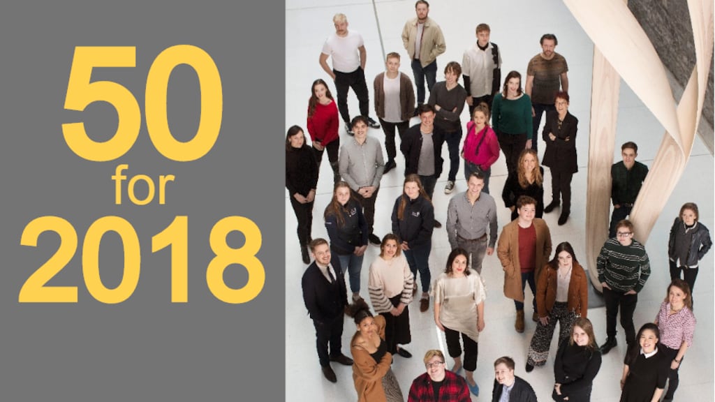 The top 50 people to watch in 2018. Photograph: Alan Betson