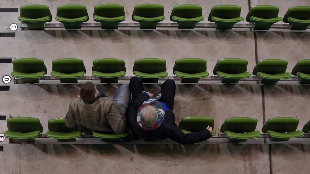 With the current 2m social distancing rule the Aviva Stadium would hold only 8,200 fans. Photo: Donall Farmer/Inpho