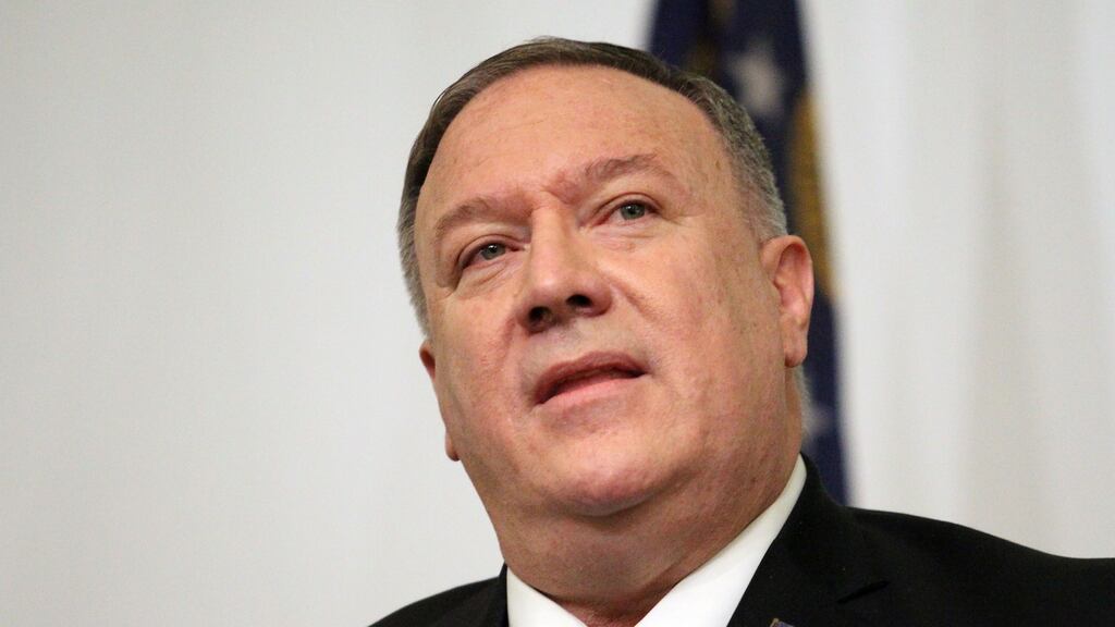 Mike Pompeo: said the terrorist designation would give the US “additional tools” to pile pressure on Iran, which has supported Houthi rebels. Photograph: Tami Chappell/AFP) via Getty Images