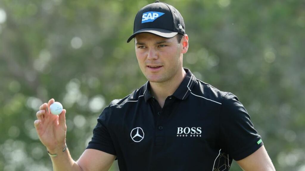 Martin Kaymer of Germany holds a six-shot lead after the third round of the Abu Dhabi HSBC Golf Championship at the Abu Dhabi Golf Cub. Photograph: Andrew Redington/Getty Images