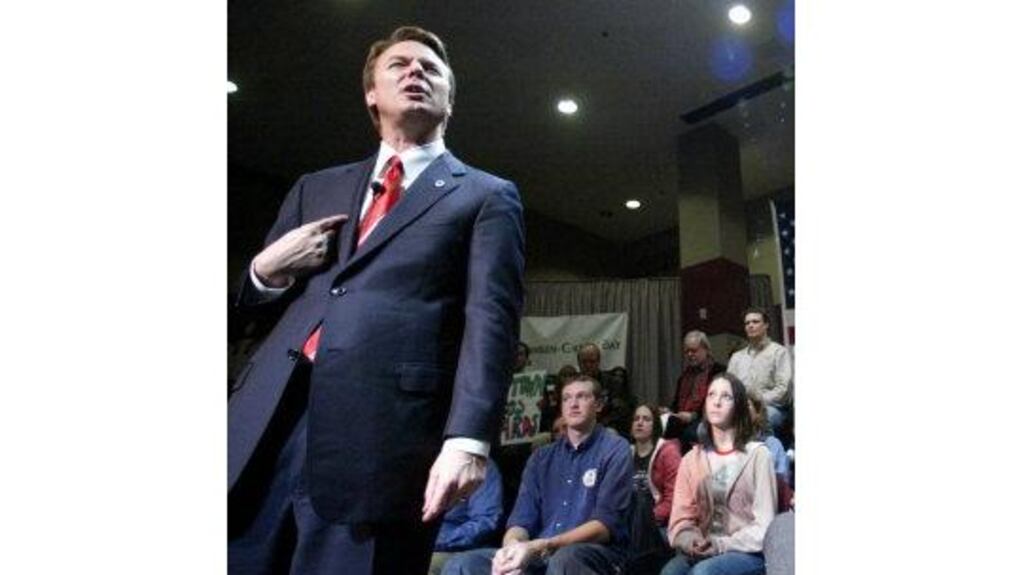 US Democratic presidential candidate Senator John Edwards addressing supporters and students at the University of Wisconsin in Green Bay. The North Carolina senator is well liked for his upbeat, almost revolutionary message, but since Tuesday he has been up against the inclination of Democrats to rally round the top vote-getter, Senator John Kerry.