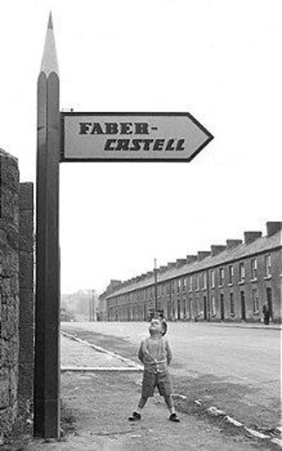 A signpost for the Faber-Castell factory in Fermoy, Co Cork, one of the first German companies attracted to Ireland by the IDA. Photograph: Irish Examiner