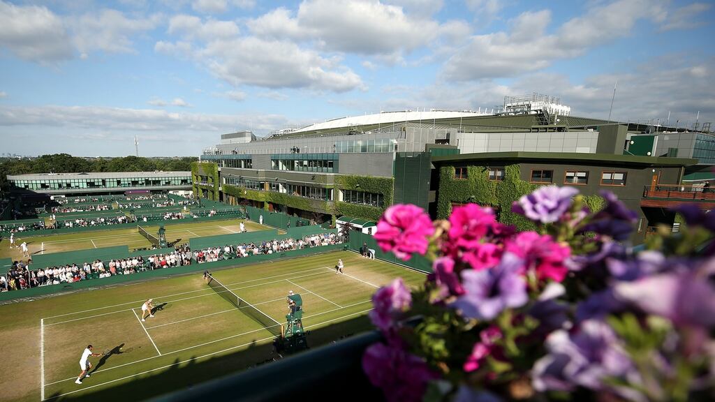 Georgia Drummy’s Junior Wimbledon is over after she and her American partner Alexa Noel lost in the doubles quarter-finals. Photograph: Steven Paston/PA
