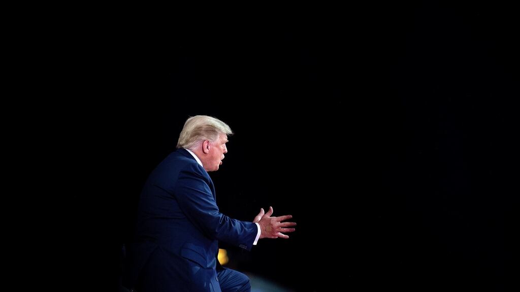 US president Donald Trump: “I know nothing about Q Anon. I do know they are very much against paedophilia, they fight it very hard.” Photograph: Brendan Smialowski