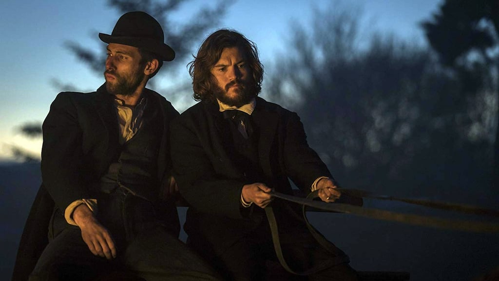 Blake Berris and Emile Hirsch in Never Grow Old. Photograph: Saban Films