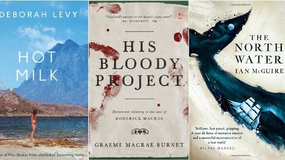 Hot Milk b y Deborah Levy; His Bloody Projec by Graeme Macrae Burnet; The North Water by Ian McGuire