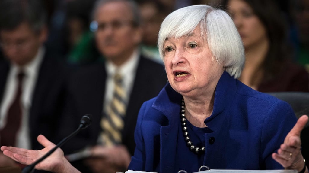 Federal Reserve Board chairwoman Janet Yellen: won’t leave the bank until her term expires in about 12 months. Photograph: Brendan Smialowski/Getty Images/AFP