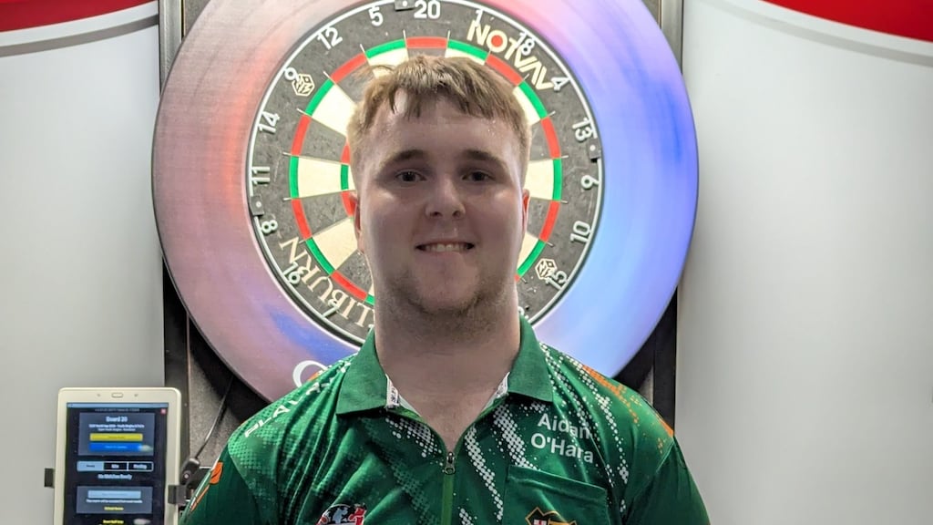 Aidan O’Hara (17) will compete in Saturday's WDF World Cup Youth final in Seoul.