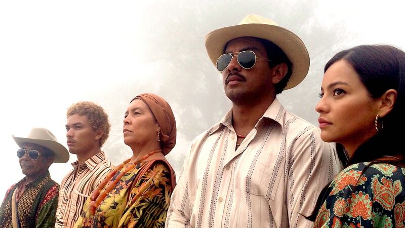 Carmiña Martínez, Natalia Reyes, José Acosta, Greider Meza, and José Vicente in Birds of Passage
