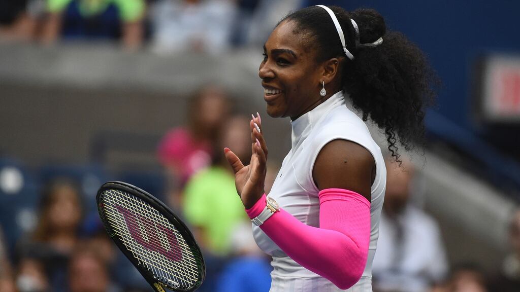 Serena Williams of the United States during her match against Yaroslava Shvedova of Kazakhstan. Photograph: Getty Images