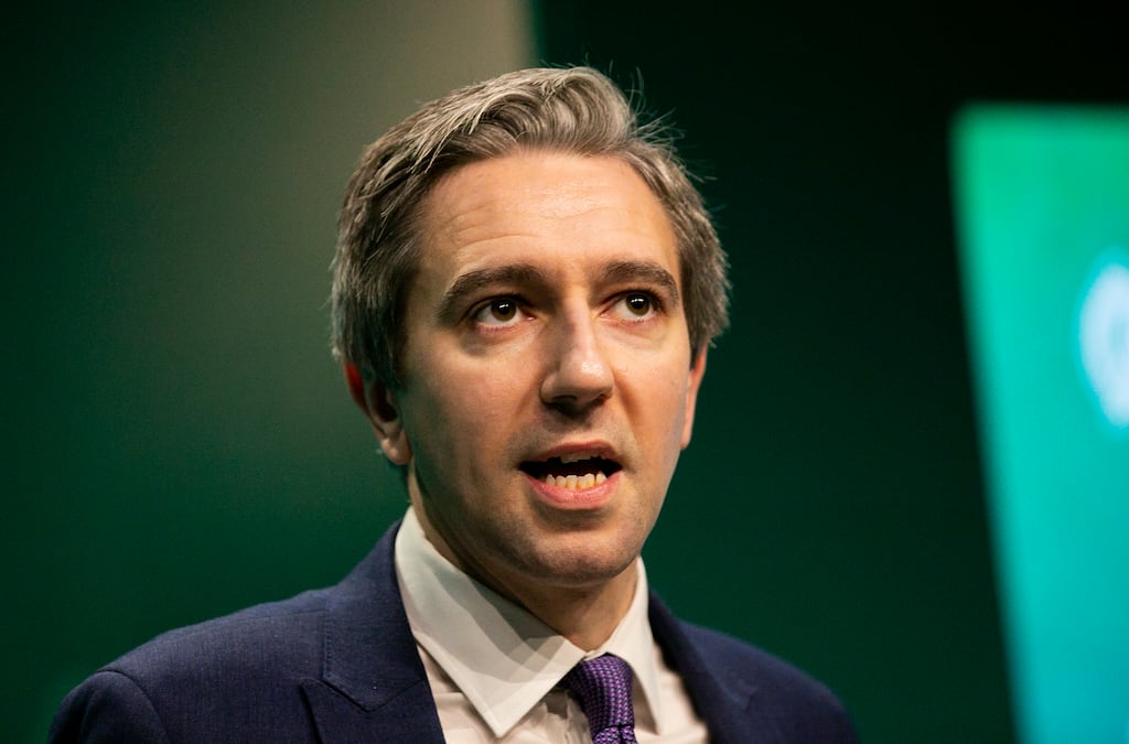 Minister for Higher Education Simon Harris told builders that extra Government cash for apprenticeships would fund 4,500 extra training places. Photograph: Gareth Chaney/Collins