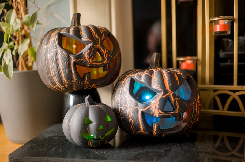 Halloween decor inside Lisa Joyce's home. Photograph: John Ohle
