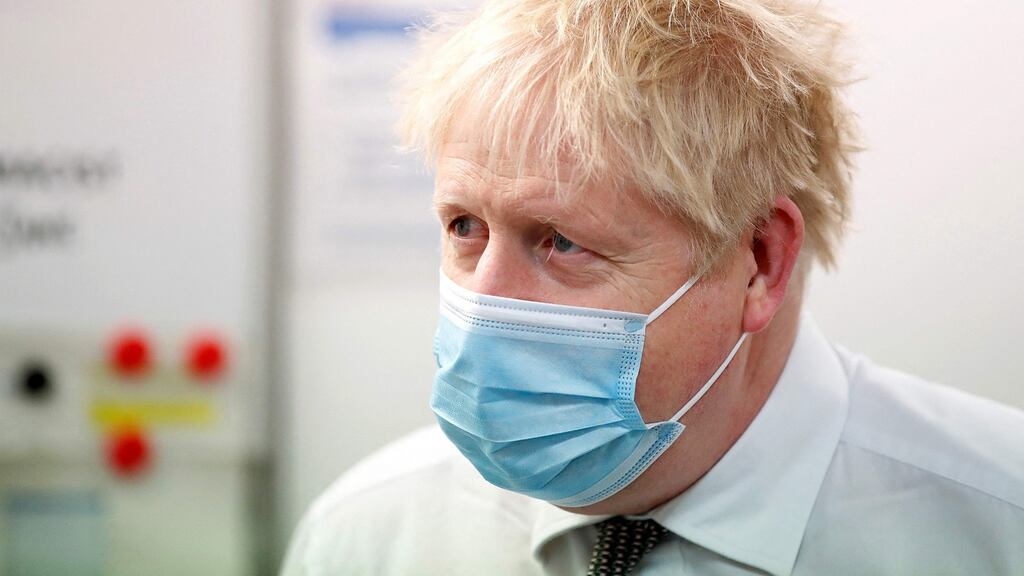 Britain’s prime minister Boris Johnson was criticised by the ministerial ethics watchdog for his failure to reveal his exchange of messages with Lord Brownlow. Photograph: Peter Cziborra/AFP via Getty Images