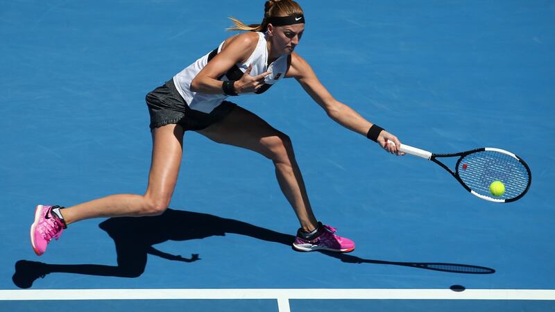Petra Kvitova reached the Australian Open with victory over Danielle Collins. Photograph: Hamish Blair/EPA