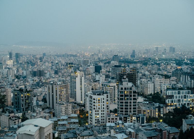 The Tehran skyline in the evening. Photograph: Nanna Heitmann/New York Times