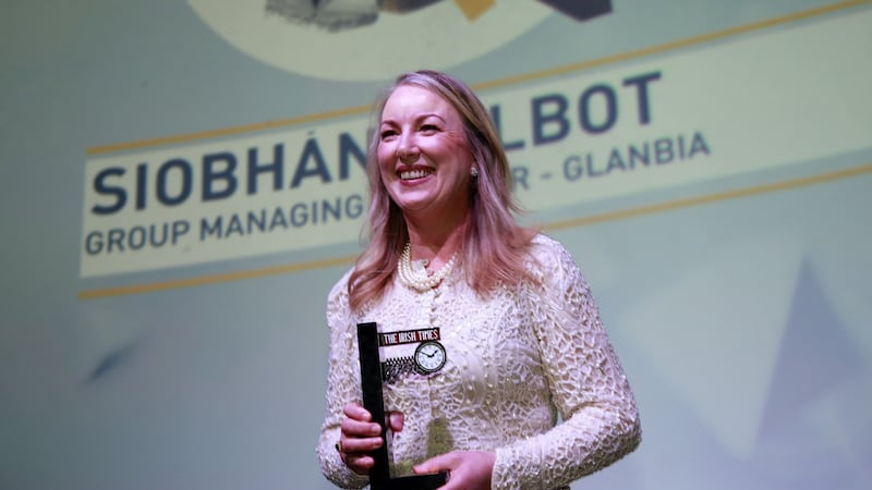 The 2018 Business Person of the Year Award winner Siobhan Talbot, group managing director of Glanbia. Photograph: Nick Bradshaw