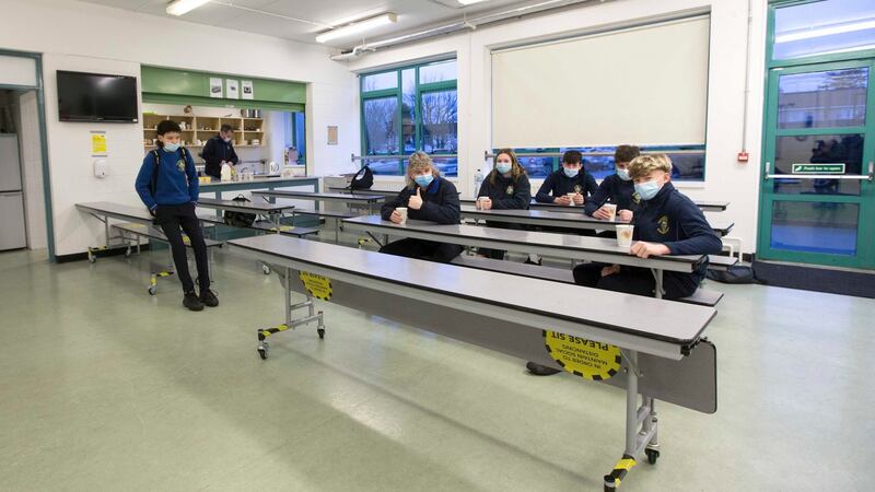 A very quiet Breakfast Club at Abbey Community College, Boyle. Photograph: Brian Farrell