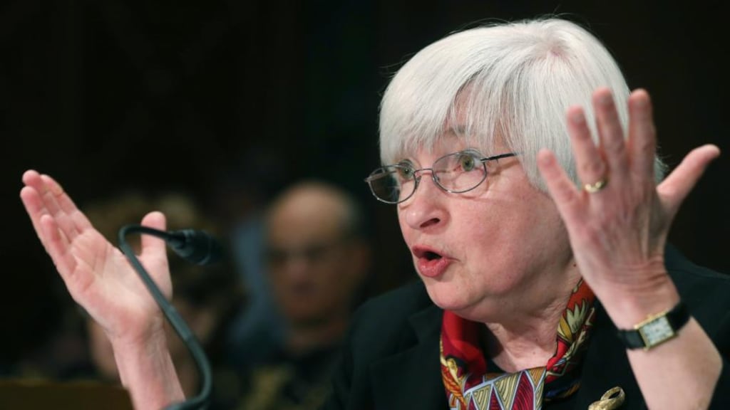 Fed officials, including chair Janet Yellen, have viewed the weakness in payrolls, which has been replicated in data such as retail sales, industrial production and home building, as largely weather-related and temporary. Photograph: Mark Wilson/Getty Images