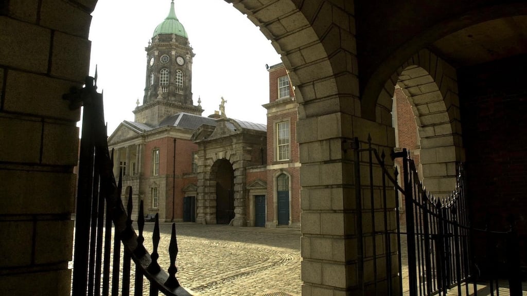 Dublin Castle will be “turned blue” on Saturday. Photograph: Cyril Byrne/The Irish Times