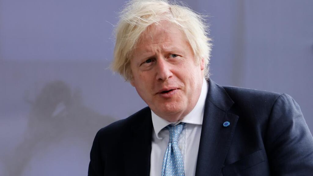Britain’s prime minister Boris Johnson at the Global Education Summit in London on Thursday. Despite his bonfire of coronavirus regulations, almost everyone continues to wear face masks on the Tube. Photograph: Tolga Akmen/WPA Pool/Getty Images