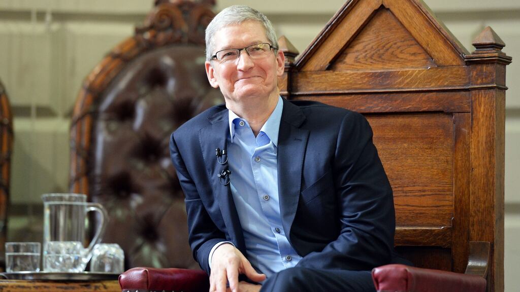 Tim Cook  at Trinity College Dublin. Photograph: Eric Luke/The Irish Times