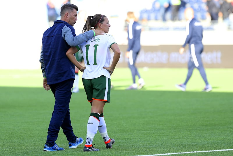 Colin Bell made Katie McCabe Ireland's youngest ever captain. Photograph: Andrew Halseid Budd/Inpho