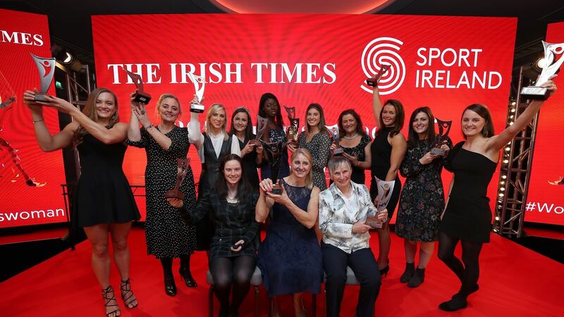 All the winners from The Irish Times/Sport Ireland Sportswoman of the Year Awards at the Shelbourne Hotel in Dublin. Photograph: Nick Bradshaw