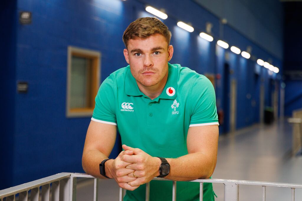 Ireland Rugby Press Conference, IRFU High Performance Centre, Sport Ireland Campus, Blanchardstown, Dublin 24/6/2024
Garry Ringrose at Ireland's high-performance centre in Blanchardstown on Monday. Photograph: Tom Maher/Inpho