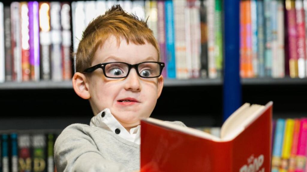 Adam Kirwan (7) at the launch the 27th annual MS Readathon in Hodges Figgis, Dublin.Photograph: Naoise Culhane