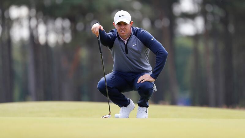 Rory Mcilroy: warming up at the Scottish Open. Photograph: Kevin Cox/Getty Images
