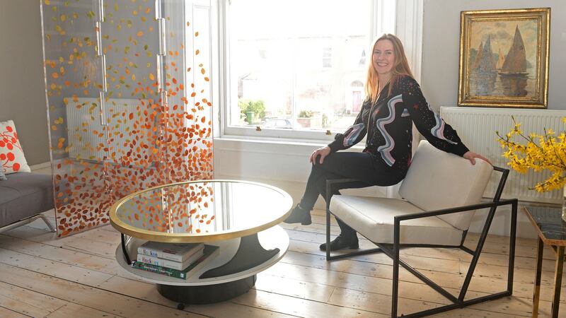 Sasha Sykes at in her favourite spot – by the window in her home in Rathgar. Photograph: Eric Luke