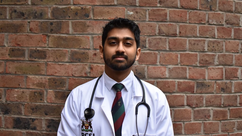 Final year RCSI medicine student Anthony Javed Machikan who has faced earlier exams this year to help prepare for the coronavirus threat.
