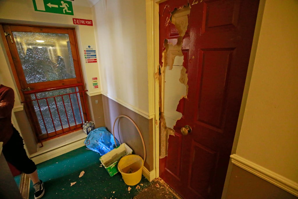 The aftermath of an eviction on Dublin's Mountjoy Square in 2018. Photograph: Nick Bradshaw