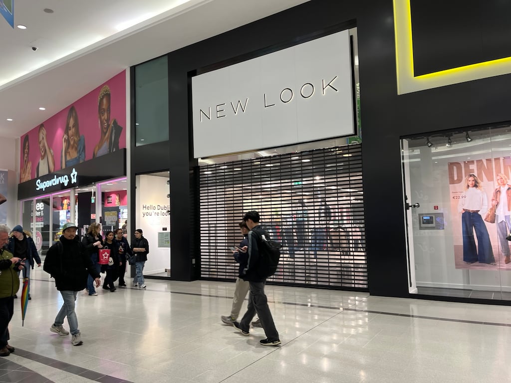 New Look's Jervis Street shopping centre store was closed on Thursday as the group announced it was getting out of the Irish market. Photograph: Bryan O'Brien