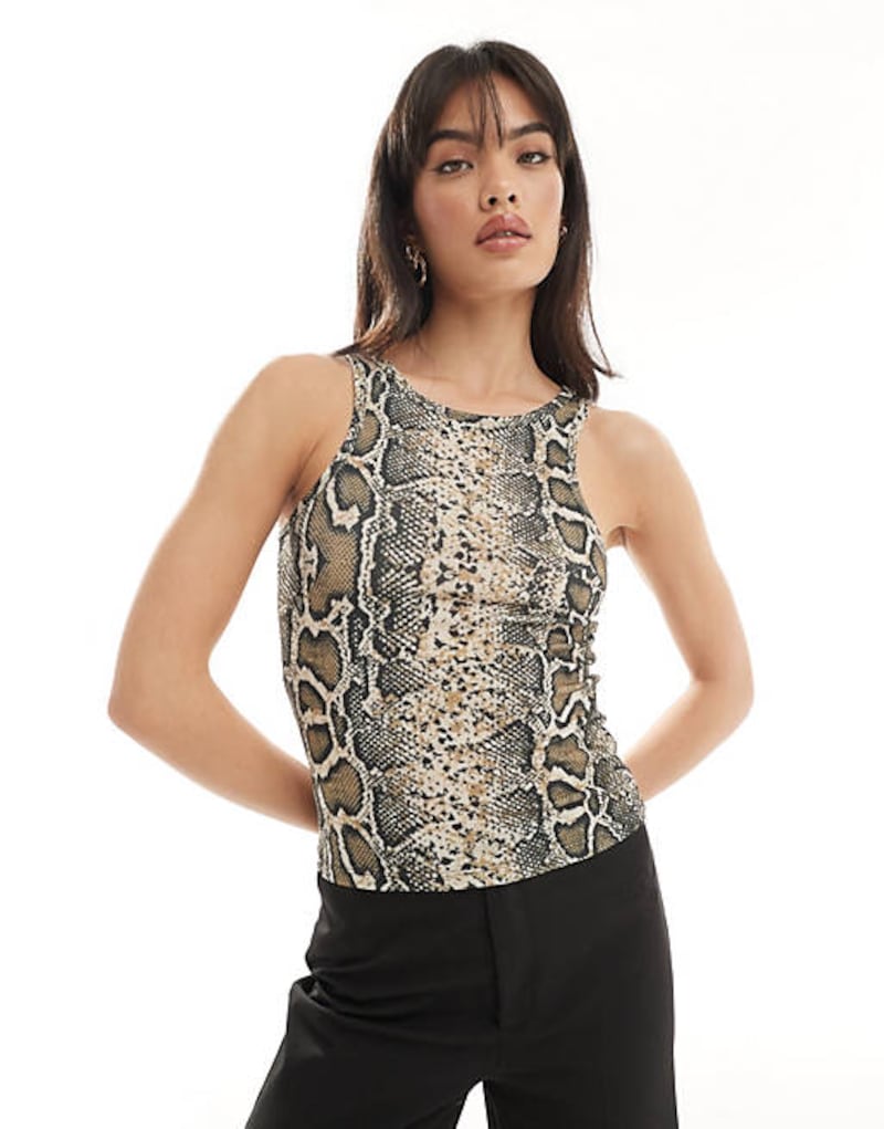 Snake print top, €20.50, Pieces