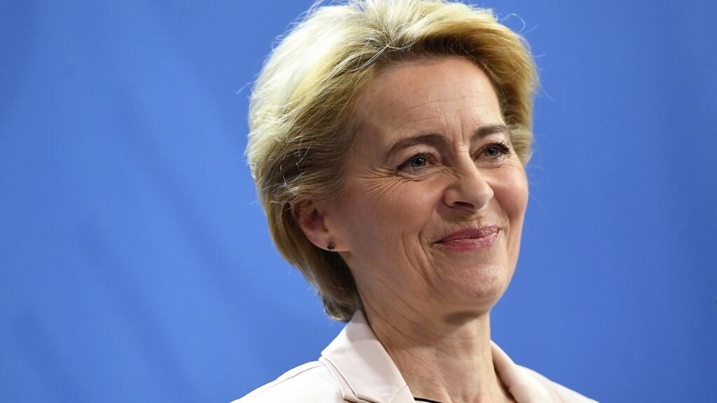European Commission president-elect Ursula von der Leyen: Wrote twice to British prime minister Boris Johnson asking him to make the nomination. Photograph: Annegret Hilse/Reuters