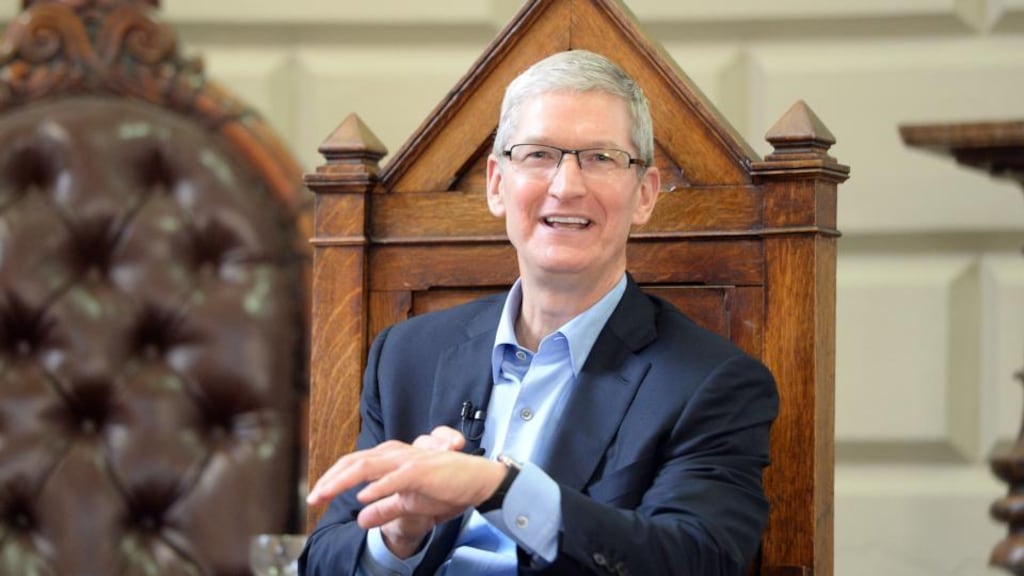 Apple chief executive Tim Cook. Oftentimes, chief executives and founders speak as if they are assuming the guises of deities. File photograph: Eric Luke/The Irish Times