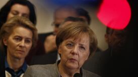 Euro drops on German impasse, China stocks rebound