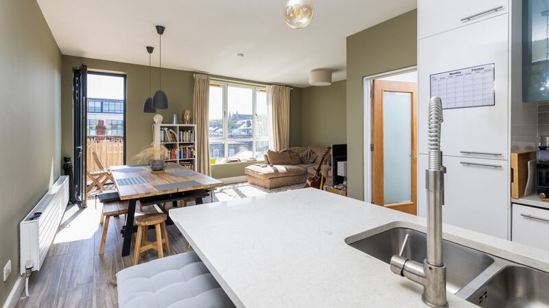The kitchen and dining area.