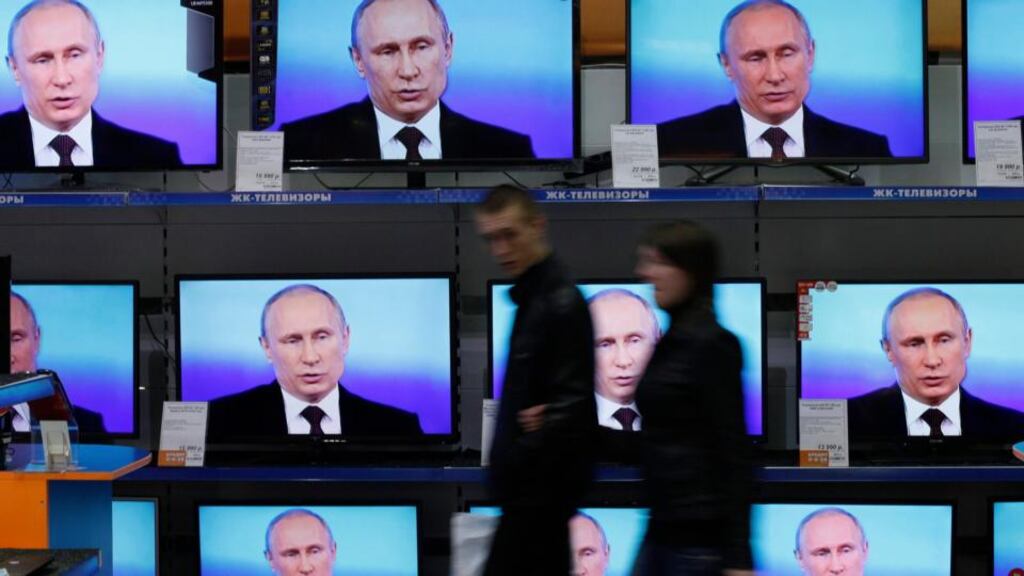 ‘Putin has shown he is capable of moving fast, and of changing direction unexpectedly to suit the needs of the moment, while Europe is still laboriously scratching its head.’ Photograph: Ilya Naymushin/Reuters