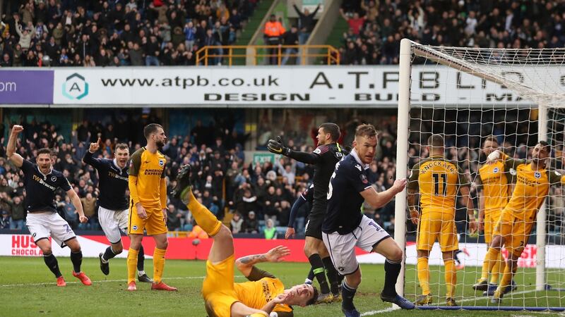 Alex Pearce celebrates after scoring the opener. Photo: Getty Images