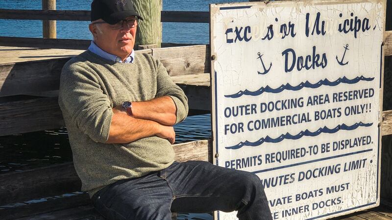 Stephen Kavanagh wearing a pair of his stock Native Denims in Minneapolis