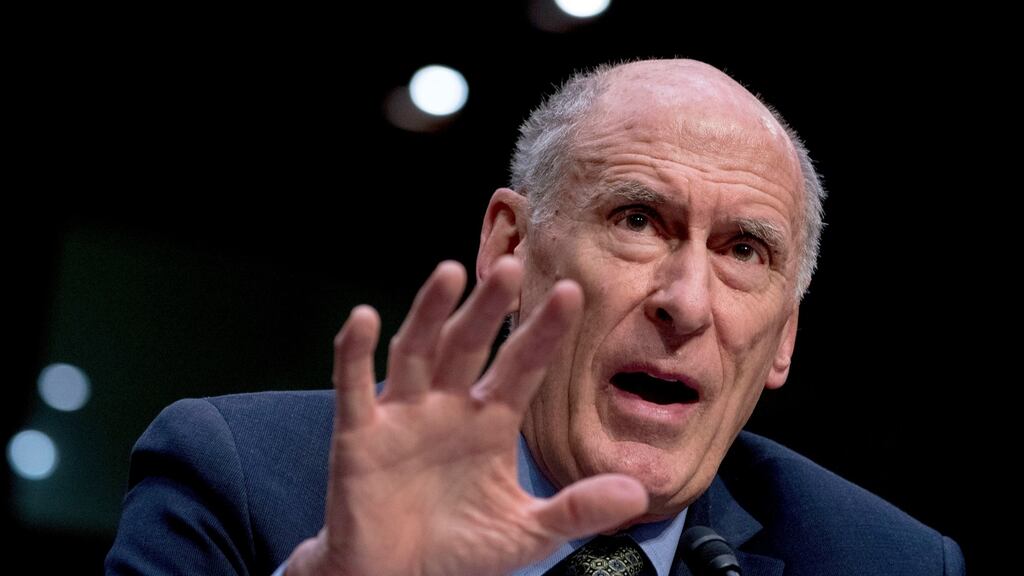 US director of national intelligence Dan Coats speaks at a Senate Select Committee on Intelligence in Washington in 2018. Photograph: AP