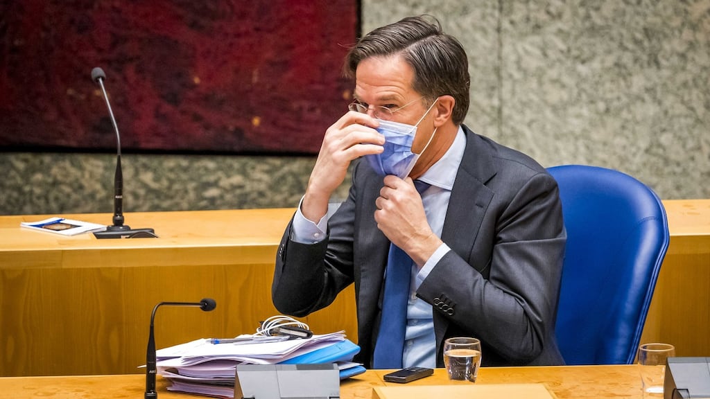 Mark Rutte, acting premier: new coronavirus cases are rising in the Netherlands – up 16 per cent to 46,005 over the week to Tuesday, the fastest growth since mid-January. Photograph: Lex Van Lieshout/EPA