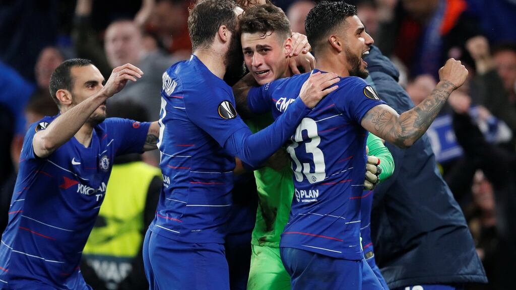 Four clubs from the same country will feature in the finals of Europe’s two club competitions for the first time. Photograph: Reuters