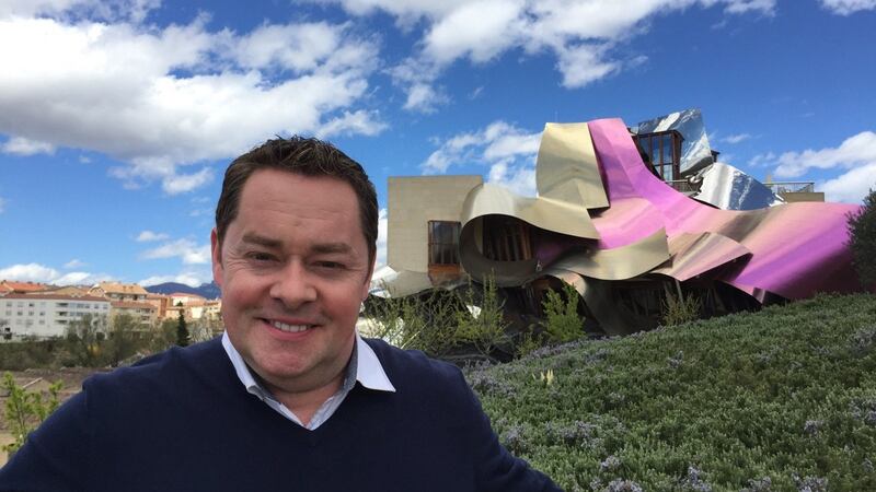 Neven Maguire outside the Hotel Marques de Riscal in Araba, Spain