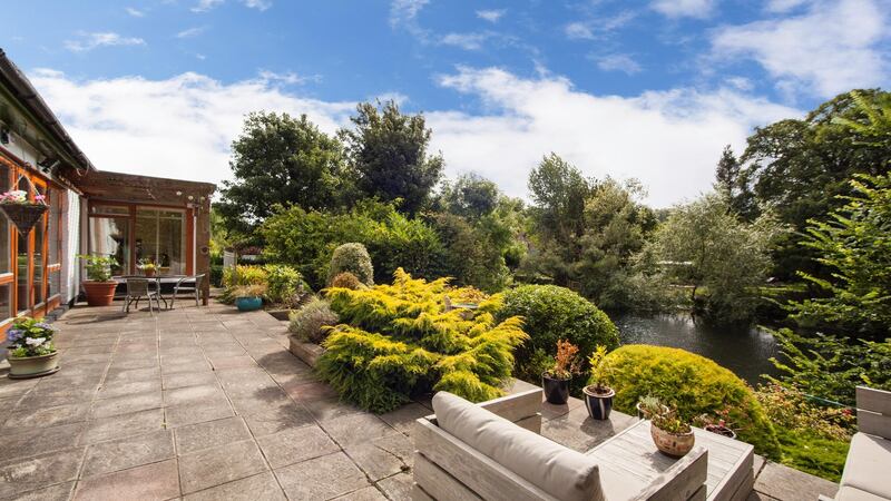 View of the Liffey from back garden terrace
