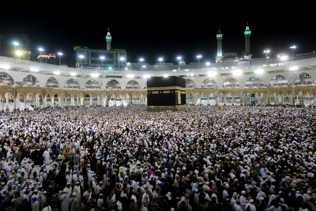 The annual hajj, which takes place between July 7th and 12th this year, is the world’s largest multinational pilgrimage but attendance has been restricted to one million, 85 per cent of whom will be foreigners, due to lingering concerns over Covid-19. Photograph: Ashraf Amra/Anadolu Agency via Getty Images