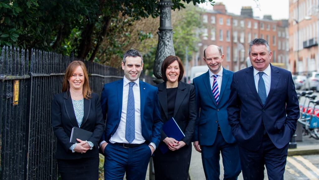 Pictured left to right: Gillian O’Keeffe, Stephen Conway, Rhona Baker, Weldon Mather and Declan Stone
